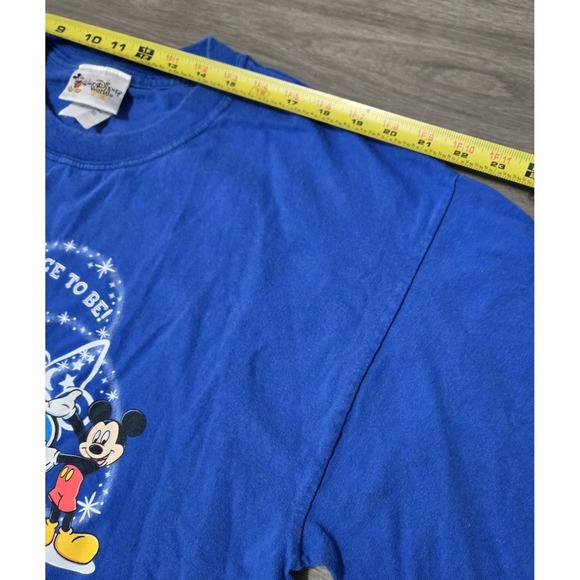 Vintage Y2K 2003 Disney Mens XL Spell Out Walt Disney World Park T-Shirt Blue - Picture 7 of 8